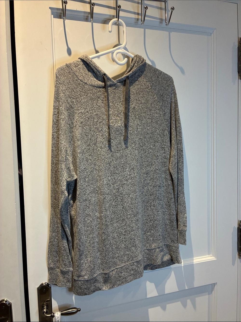 Forever 21 Cozy Gray Hooded Knit Pullover Sweater